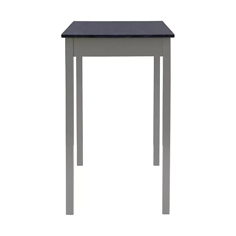 Dining Sets-Kirklands Home Gray and Black 3-pc. Stool and Table Set