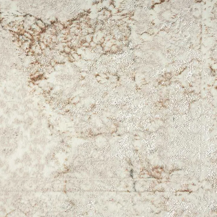 Area Rugs-Kirklands Home Beige Faded Damask Area Rug, 7x9 Tan