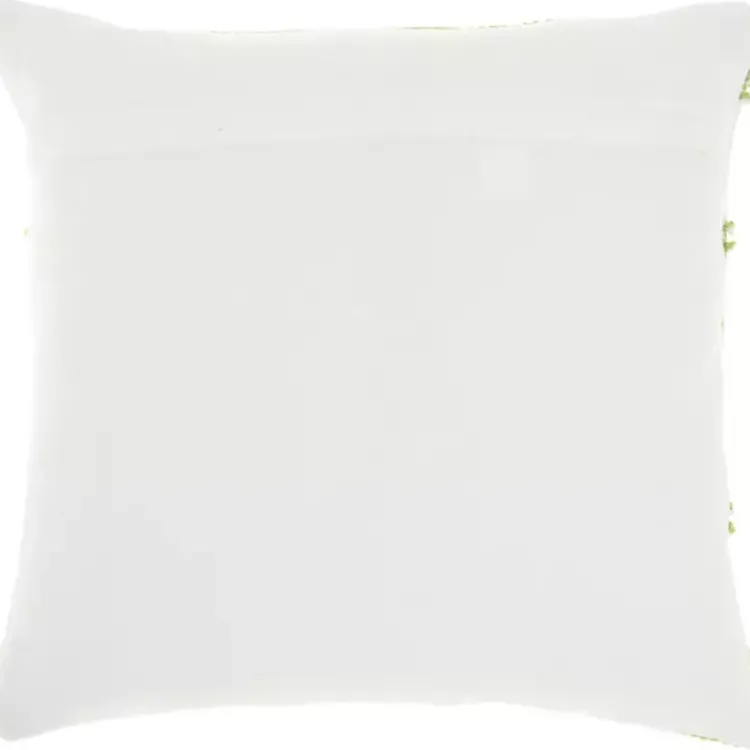 Outdoor Cushions & Pillows-Kirklands Home Lime Woven Stripe Reversible Outdoor Square Pillow