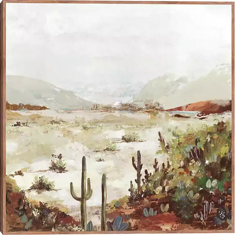 Framed Art-Kirklands Home Cactus Canyon Western Framed Canvas Art