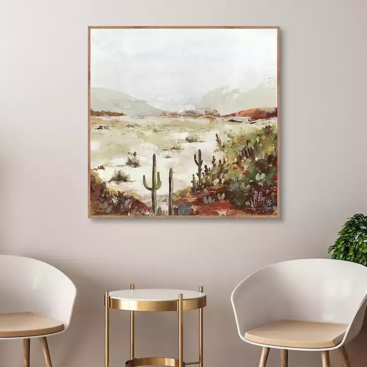 Framed Art-Kirklands Home Cactus Canyon Western Framed Canvas Art