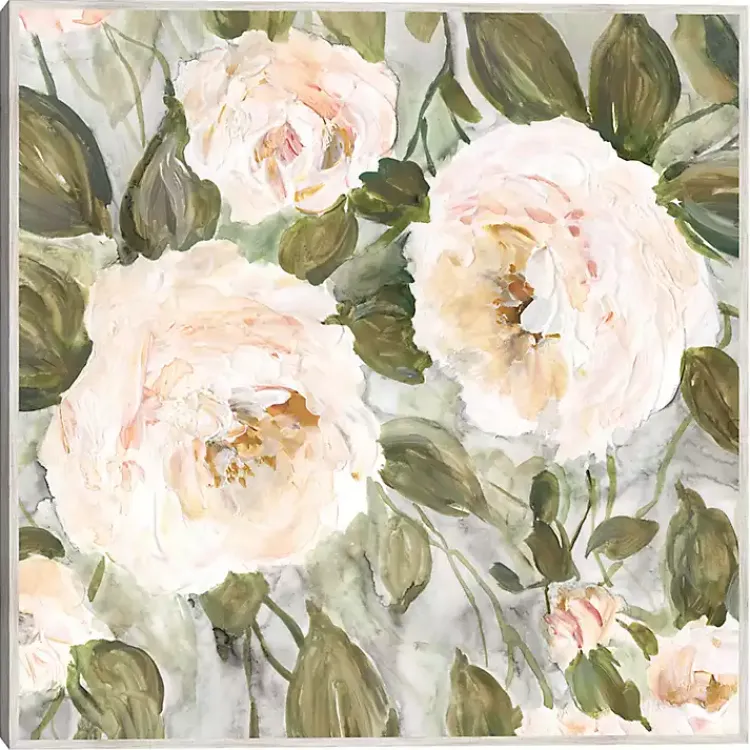 Framed Art-Kirklands Home Soft California Roses Framed Canvas Art