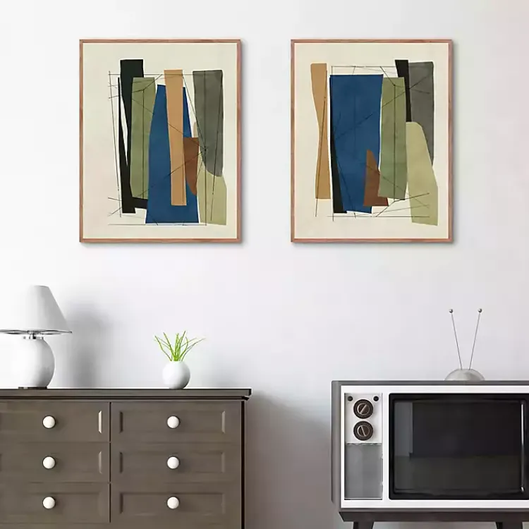 Framed Art-Kirklands Home Synch Abstract 2-pc. Framed Canvas Art Set