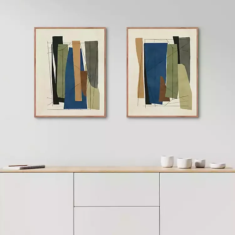 Framed Art-Kirklands Home Synch Abstract 2-pc. Framed Canvas Art Set