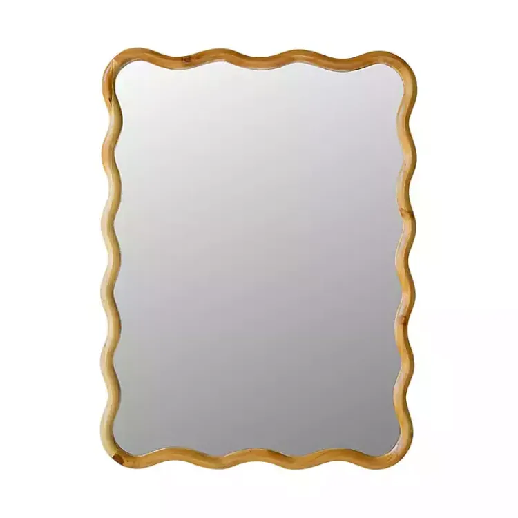 Decorative Mirrors-Kirklands Home Wooden Squiggle Wall Mirror