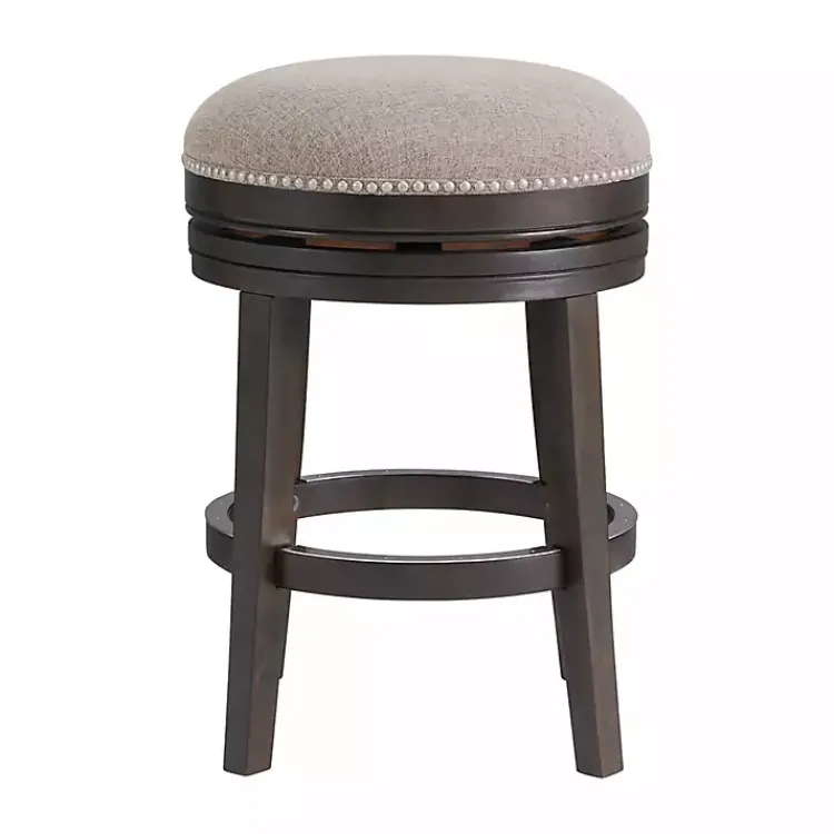 Bar Stools & Counter Height Stools-Kirklands Home Brown Wood Backless Swivel 2-pc. Counter Stool Set Gray