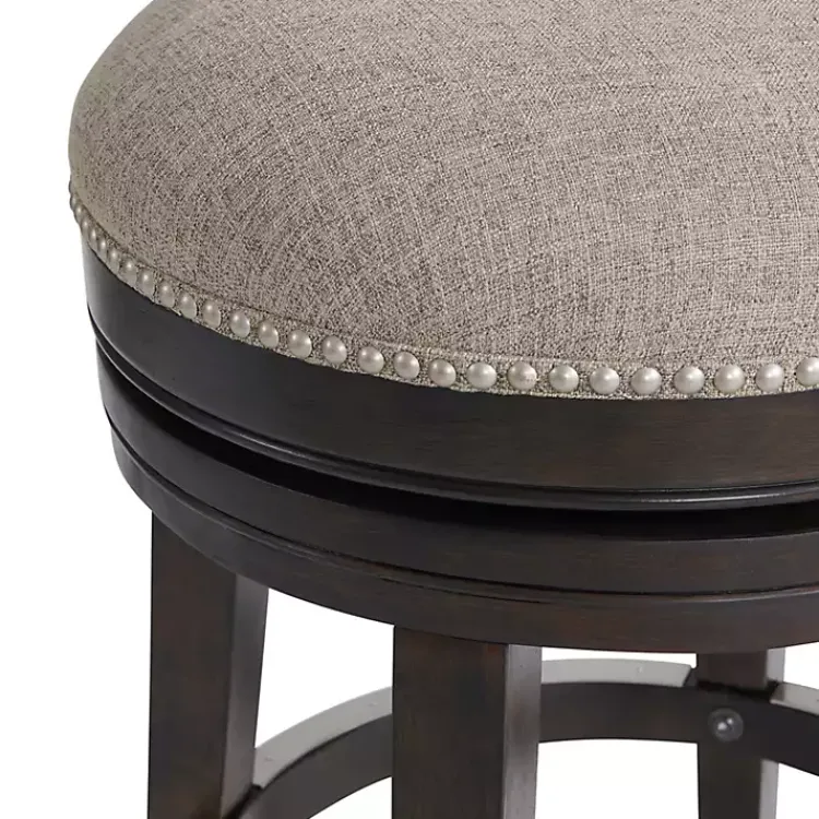 Bar Stools & Counter Height Stools-Kirklands Home Brown Wood Backless Swivel 2-pc. Counter Stool Set Gray