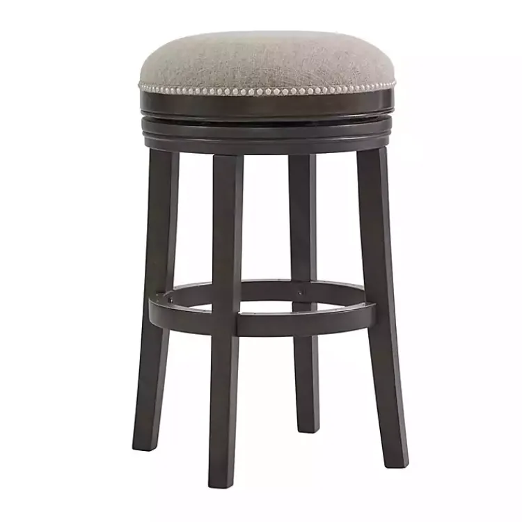 Bar Stools & Counter Height Stools-Kirklands Home Brown Wood Backless Swivel 2-pc. Bar Stool Set Gray
