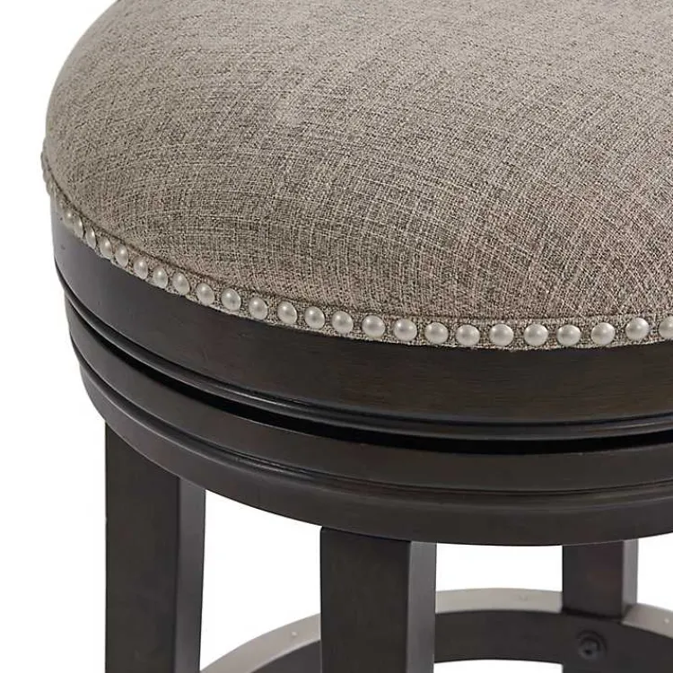 Bar Stools & Counter Height Stools-Kirklands Home Brown Wood Backless Swivel 2-pc. Bar Stool Set Gray