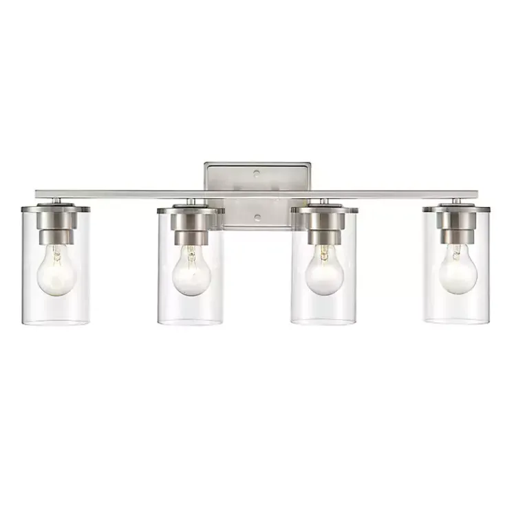 Flush Mount Lighting-Kirklands Home Metal Modern Vanity Light Silver