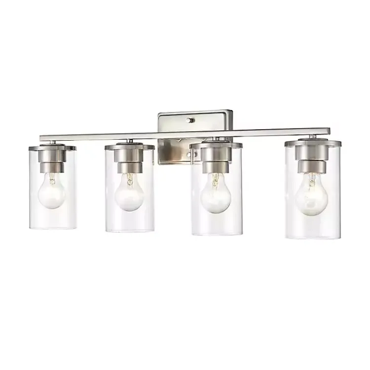 Flush Mount Lighting-Kirklands Home Metal Modern Vanity Light Silver