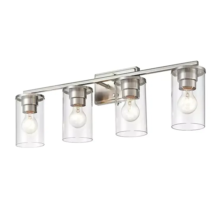 Flush Mount Lighting-Kirklands Home Metal Modern Vanity Light Silver