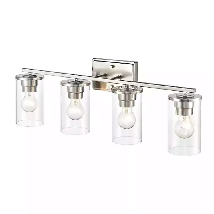 Flush Mount Lighting-Kirklands Home Metal Modern Vanity Light Silver