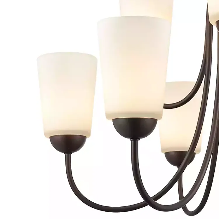 Chandeliers & Pendant Lighting-Kirklands Home Bronze Traditional 9-Light Chandelier