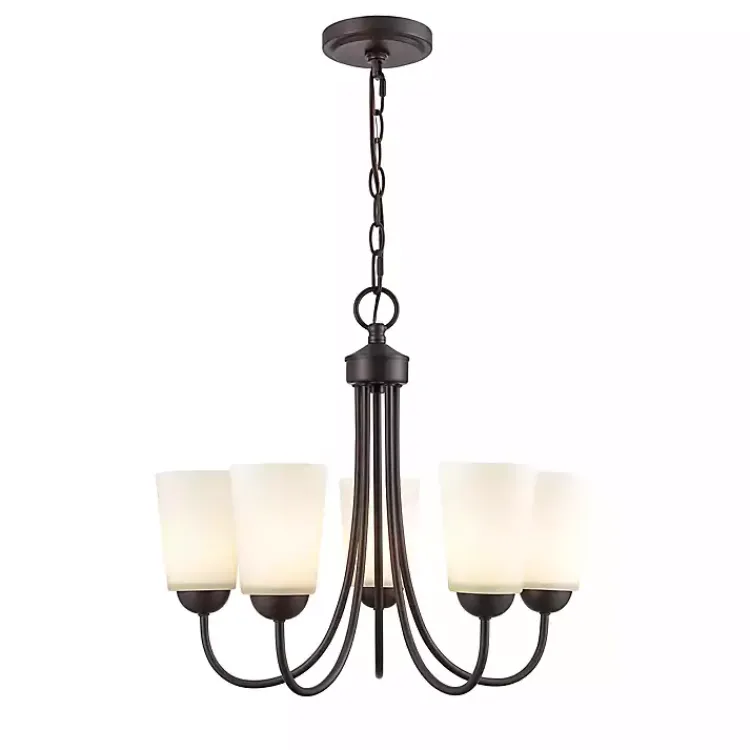Chandeliers & Pendant Lighting-Kirklands Home Bronze Traditional 5-Light Chandelier Brown