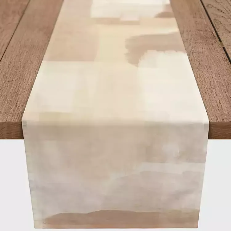 Table Linens-Kirklands Home Neutral Abstract Table Runner, 72 in. Tan