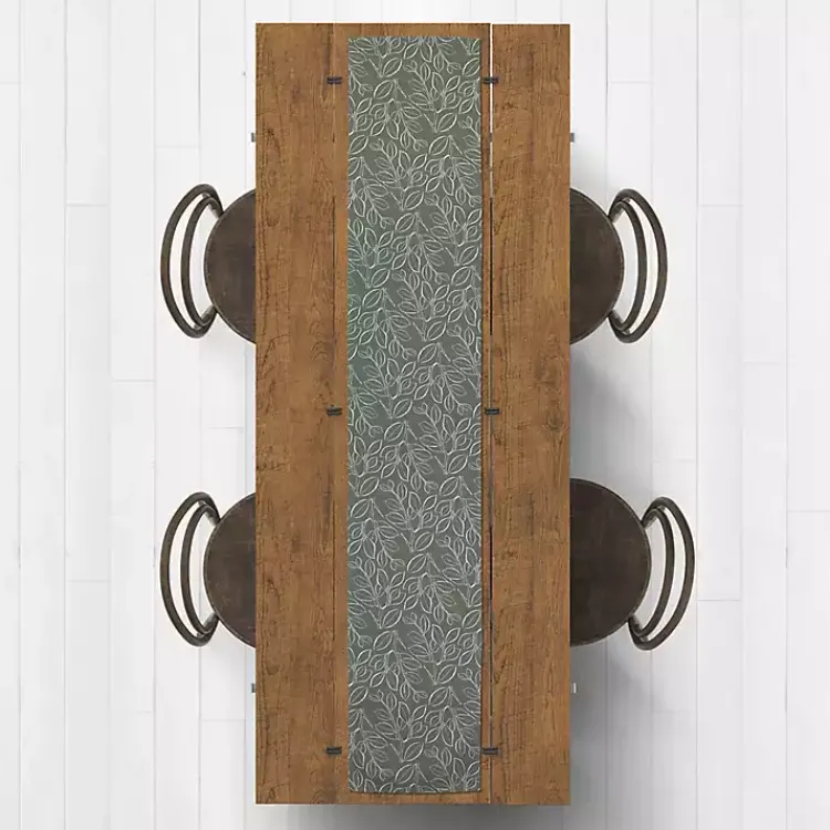 Table Linens-Kirklands Home Sage Leaves Table Runner, 90 in. Green