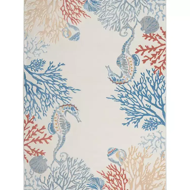 Area Rugs-Kirklands Home Ivory Underwater Paradise Area Rug, 5x7