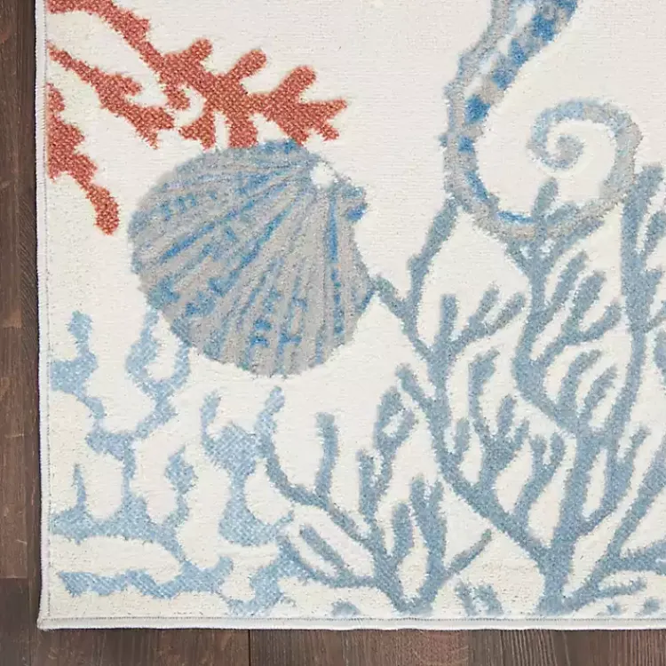 Area Rugs-Kirklands Home Ivory Underwater Paradise Area Rug, 5x7