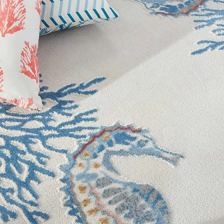 Area Rugs-Kirklands Home Ivory Underwater Paradise Area Rug, 5x7