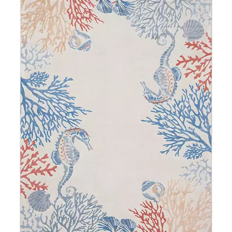 Area Rugs-Kirklands Home Ivory Underwater Paradise Area Rug, 7x9