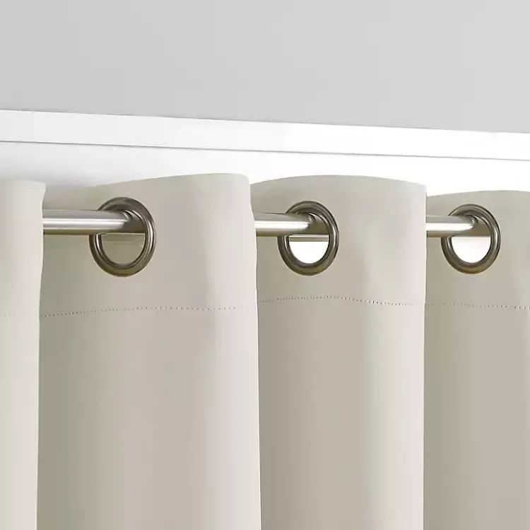 Curtains & Drapes-Kirklands Home Sandy Beige Blackout Curtain Panel Set, 108 in. Tan