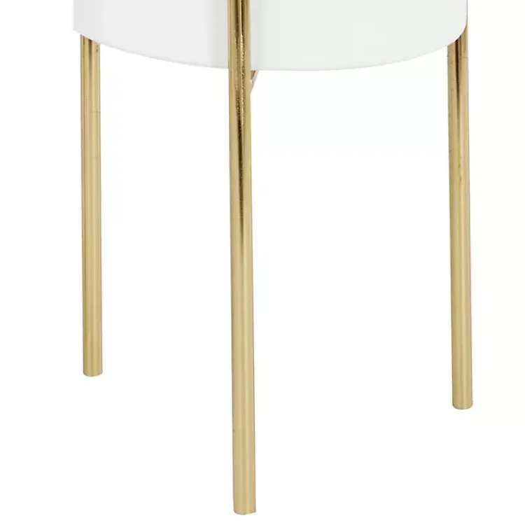 Planters-Kirklands Home Daisy Modern Iron Planters, Set of 3 White