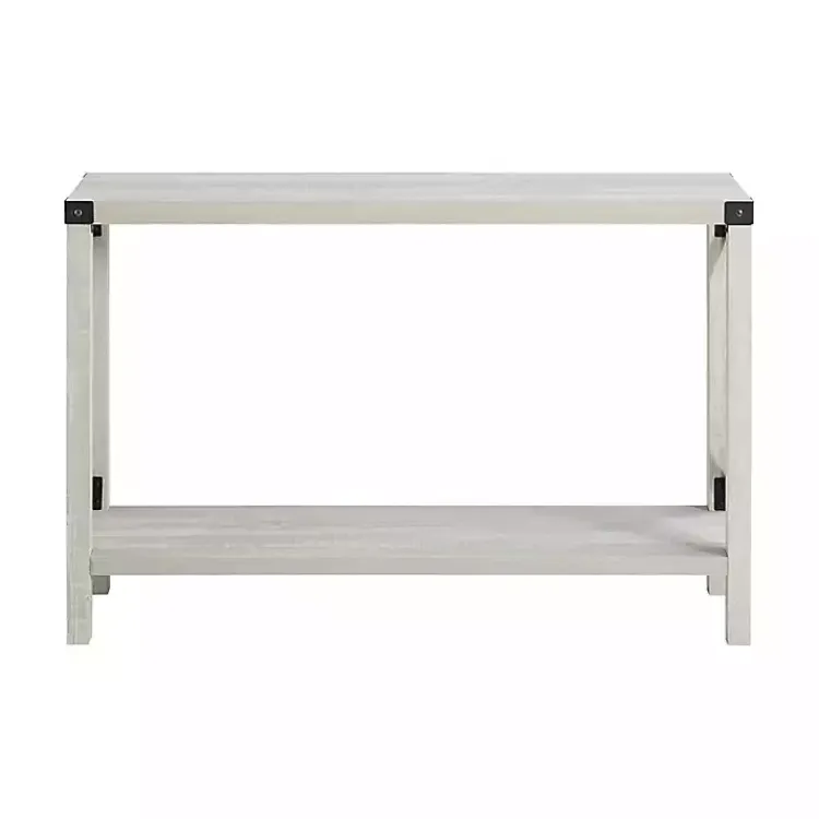 Entryway Furniture-Kirklands Home Wood Farmhouse Console Table Gray