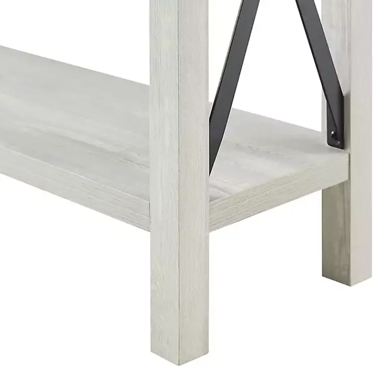 Entryway Furniture-Kirklands Home Wood Farmhouse Console Table Gray