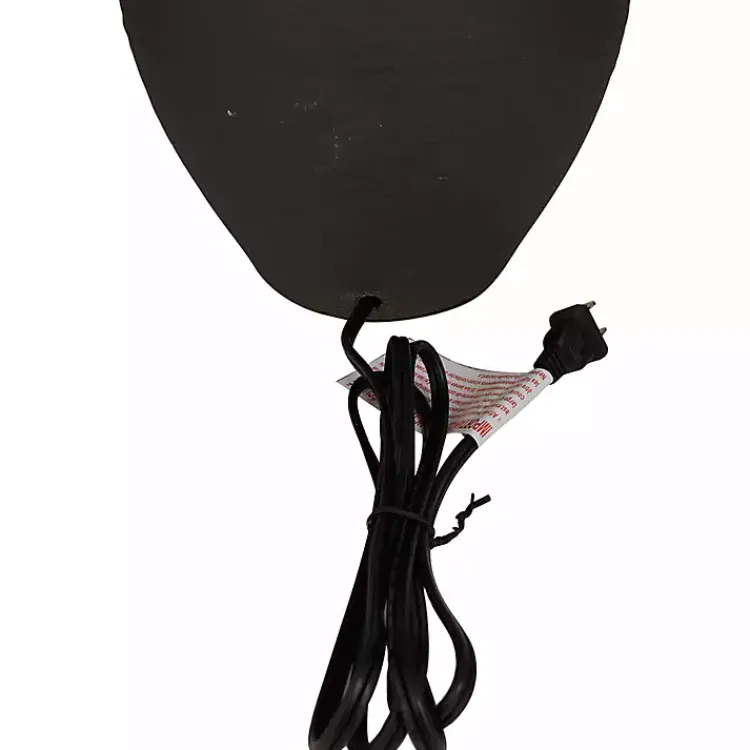 Table Lamps-Kirklands Home Black Ceramic Hourglass Simple Large Table Lamp White