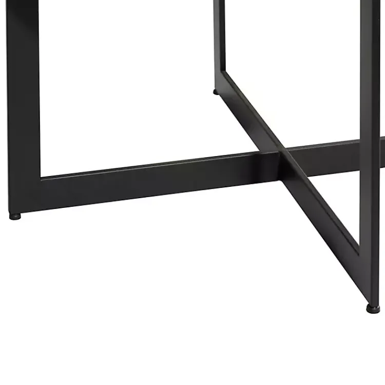 Coffee Tables-Kirklands Home Walnut Beaded Industrial Coffee Table