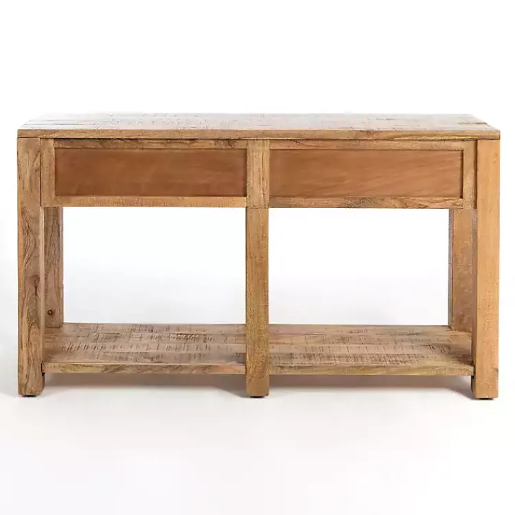 Console Tables-Kirklands Home Easton Mango Wood Console Table Brown