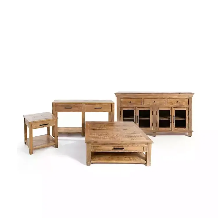 Accent & End Tables-Kirklands Home Easton Mango Wood Side Table Brown