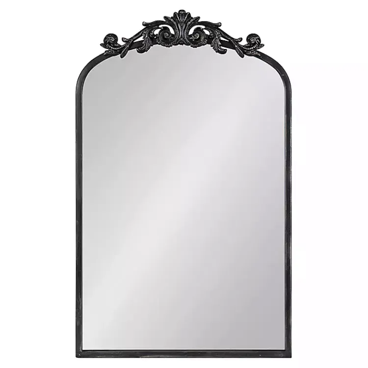 Decorative Mirrors-Kirklands Home Arendahl Arched Mirror, 19x31 in. Black