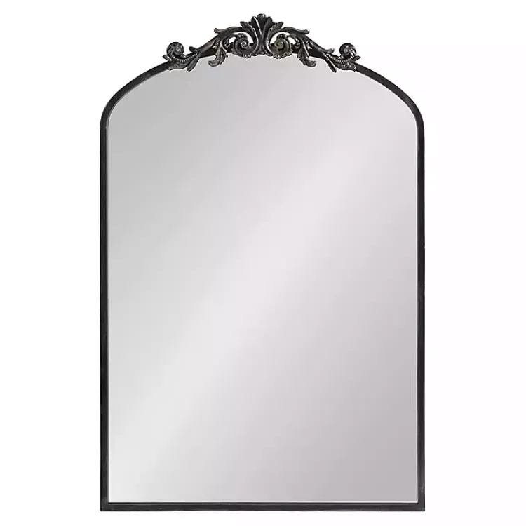 Decorative Mirrors-Kirklands Home Arendahl Arched Mirror, 24x36 in. Black