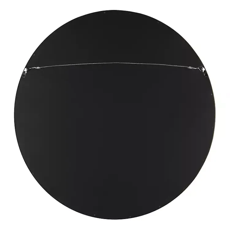 Decorative Mirrors-Kirklands Home Round Rustic Wood Hutton Mirror Brown