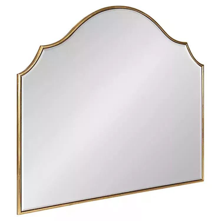 Decorative Mirrors-Kirklands Home Leanna Gold Arched Frame Mirror