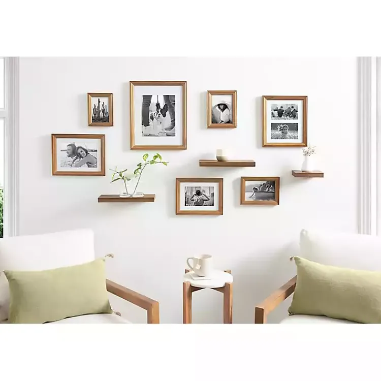 Gallery Wall Frames-Kirklands Home Natural 10-pc. Gallery Wall Frame and Shelf Set Brown