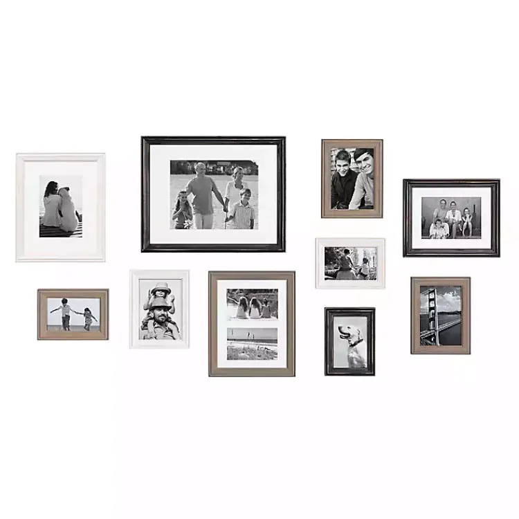 Gallery Wall Frames-Kirklands Home Black and Gray 10-pc. Gallery Wall Frame Set