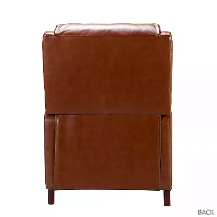 Accent Chairs-Kirklands Home Arturo Leather Wingback Recliner Brown