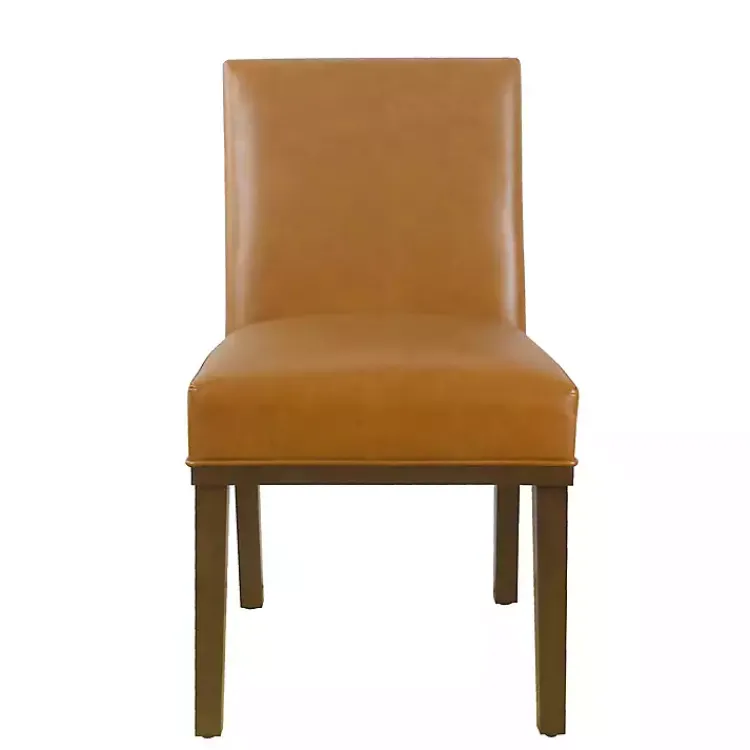Dining Chairs-Kirklands Home Blair Carmel Leather Dining Chair Brown