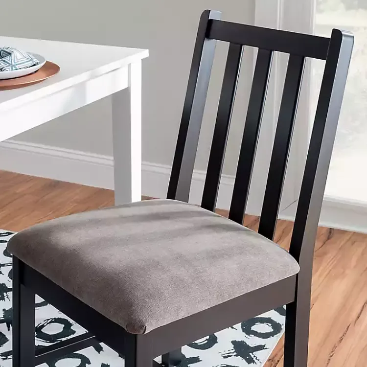 Dining Chairs-Kirklands Home Black and Classic Dining Chairs, Set of 2 Gray