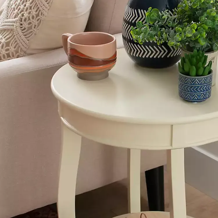 Accent & End Tables-Kirklands Home Merryweather Off White Accent Table Ivory