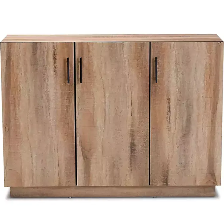 Cabinets & Sideboards-Kirklands Home Stella Contemporary Oak 3-Door Sideboard