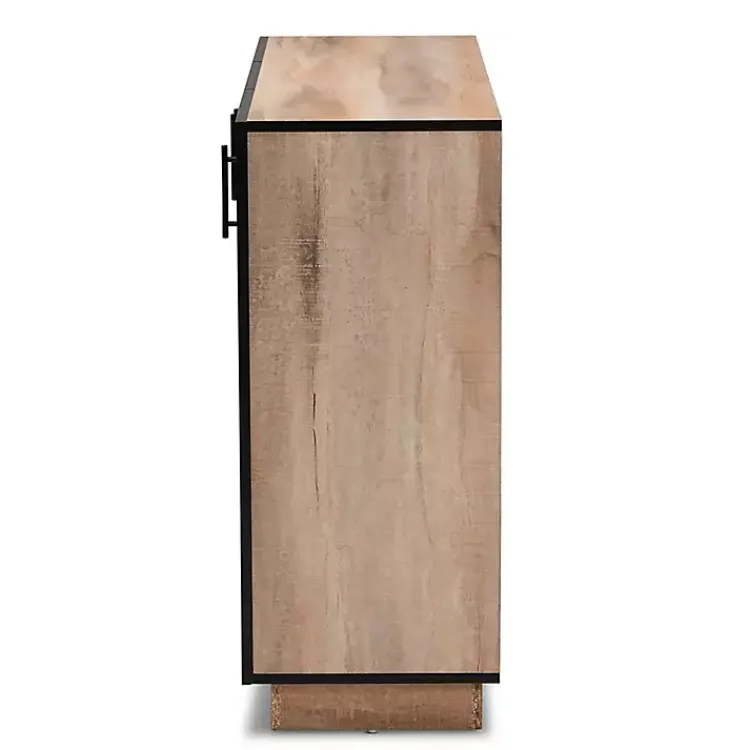 Cabinets & Sideboards-Kirklands Home Stella Contemporary Oak 3-Door Sideboard