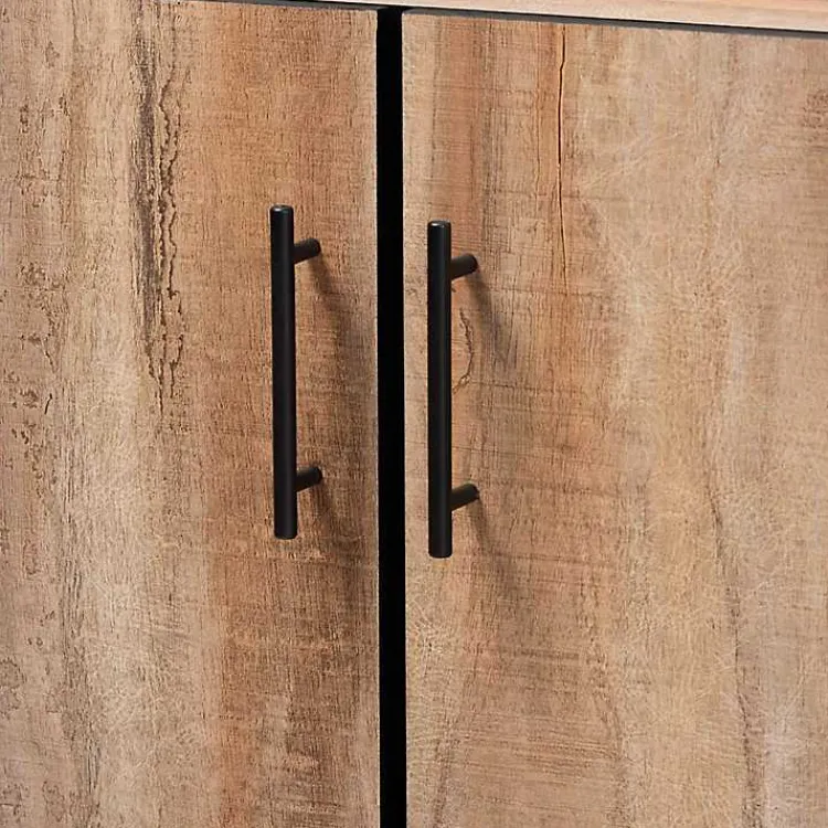 Cabinets & Sideboards-Kirklands Home Stella Contemporary Oak 3-Door Sideboard