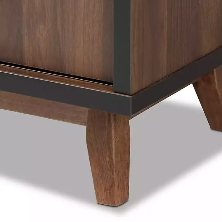 Cabinets & Sideboards-Kirklands Home Two Tone Walnut Wood Wine Storage Cabinet