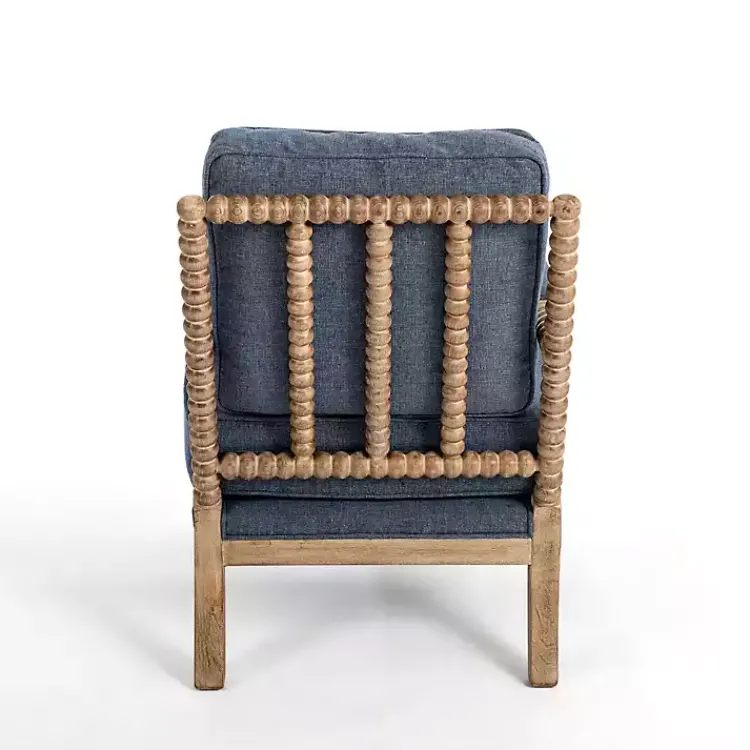 Accent Chairs-Kirklands Home Spencer Spindle Armchair Blue