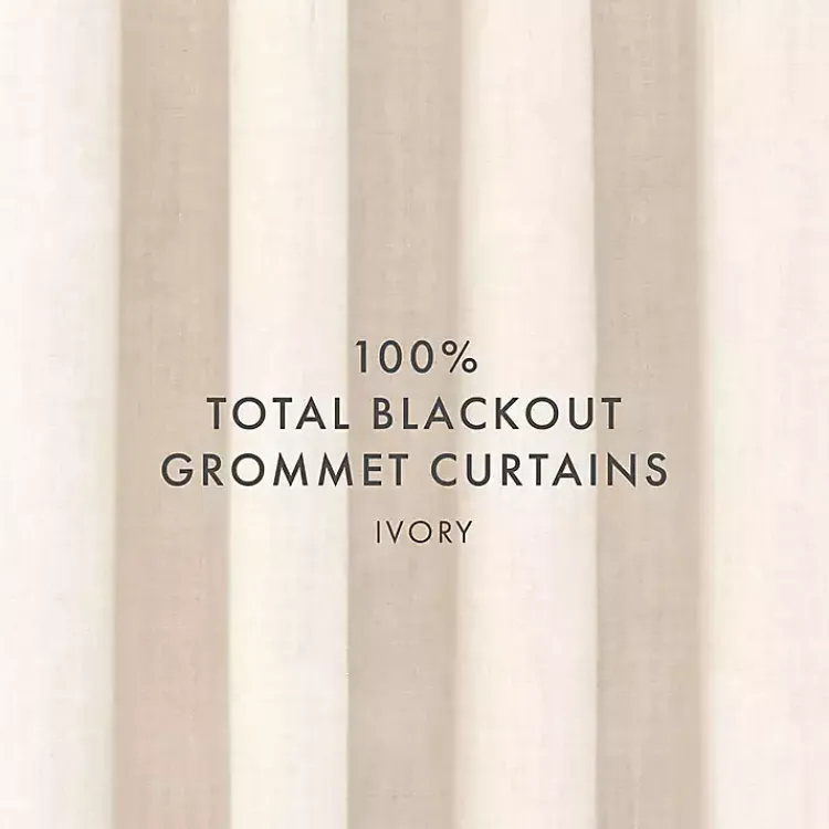 Curtains & Drapes-Kirklands Home Beige Blackout Curtains, 84 in. Tan