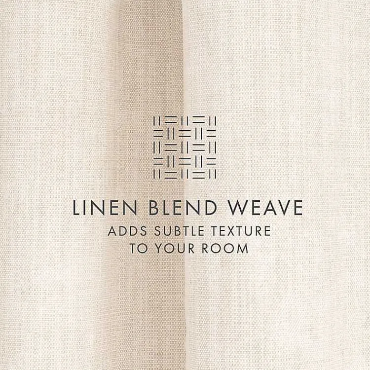 Curtains & Drapes-Kirklands Home Beige Blackout Curtains, 84 in. Tan